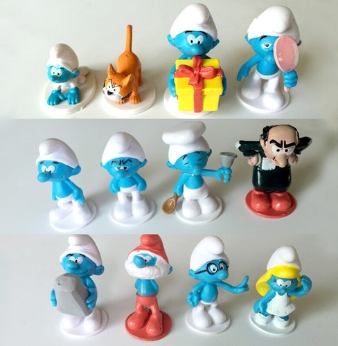 Smurfs playset figure cake - 12,